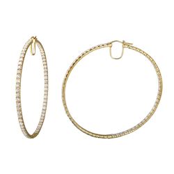 14KT Yellow Gold 9.67ctw Diamond Earrings