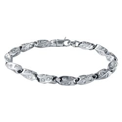 14KT White Gold 6.77ctw Diamond Bracelet