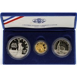 Set of (3) 1986 United States Liberty Coins