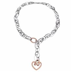 18KT Two Tone Gold 0.57ctw Diamond Necklace