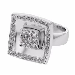 14KT White Gold 0.86ctw Diamond Ring