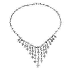 14KT White Gold 9.65ctw Diamond Necklace