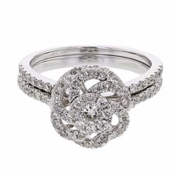 14KT White Gold 0.85ctw Diamond Ring