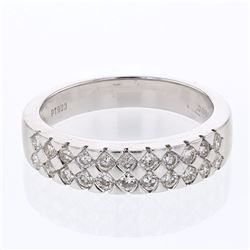 Platinum 0.61ctw Diamond Wedding Band