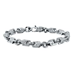 14KT White Gold 4.03ctw Diamond Bracelet
