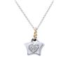 Image 1 : 14KT Two Tone Gold 0.16ctw Diamond Pendant with Chain