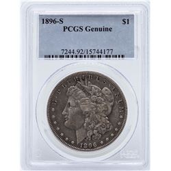1896-S $1 Morgan Silver Dollar Coin PCGS Genuine