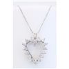 Image 1 : 14KT White Gold 1.00ctw Diamond Pendant with Chain