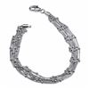 Image 1 : Sterling Silver Seven Strand Beaded Bracelet