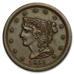 1851 Liberty Half Cent Coin