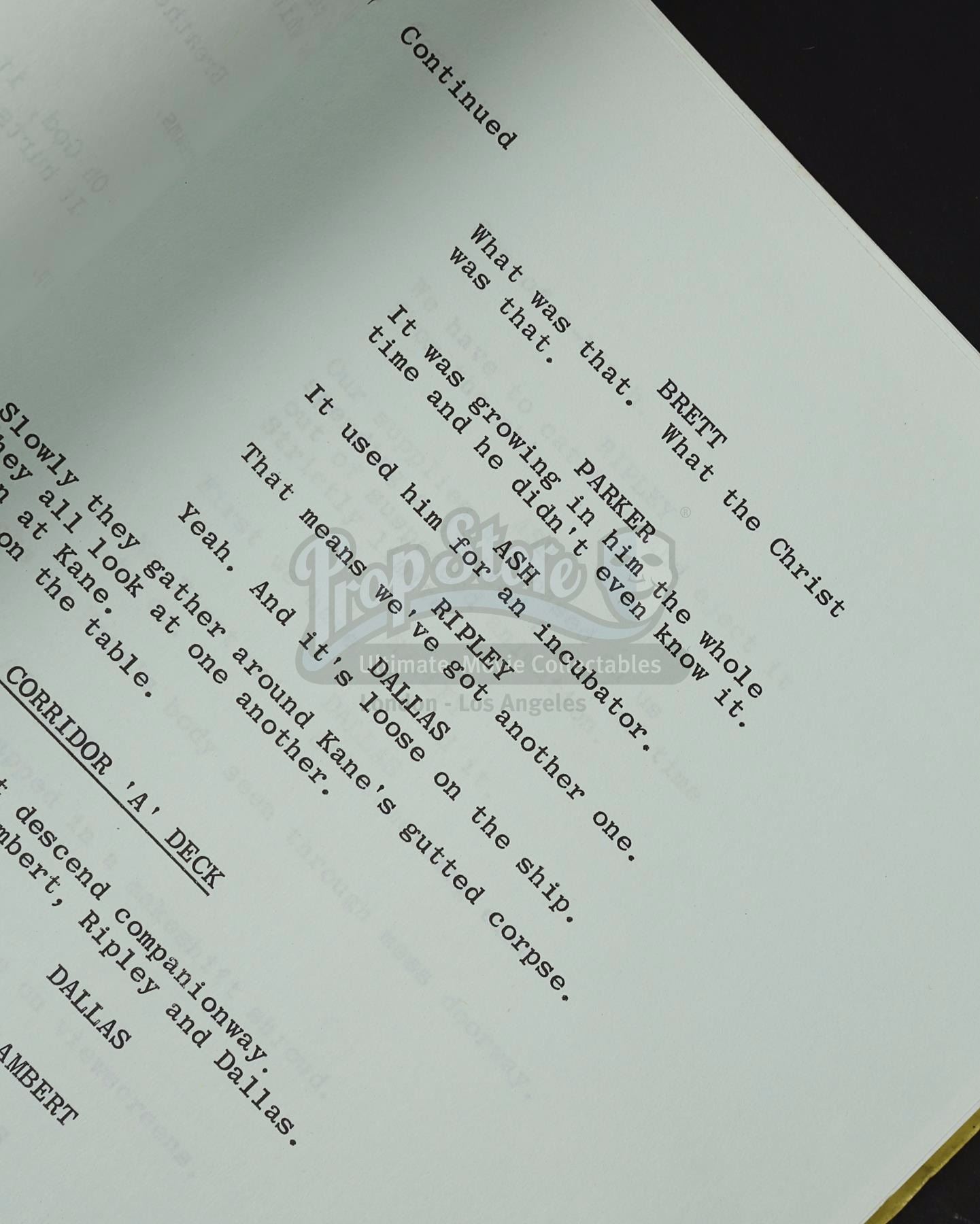 ALIEN (1979) - Brian Johnson's Personal Script
