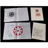 Image 2 : CONAN THE BARBARIAN (1982) - Ron Cobb Hand-Drawn Crom and Wheel of Pain Emblem Designs