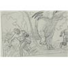 Image 2 : KING OF THE GENIIS (1973) - Ray Harryhausen Hand-Drawn Concept of the Styracosaurus Attack