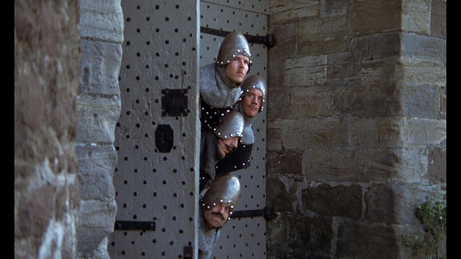 MONTY PYTHON AND THE HOLY GRAIL (1975) - Taunting French Guard's Helmet