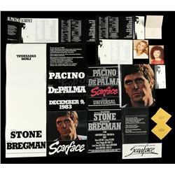 SCARFACE (1983) - Babylon Club Cocktail Napkin, Insert Posters and Screening Ephemera