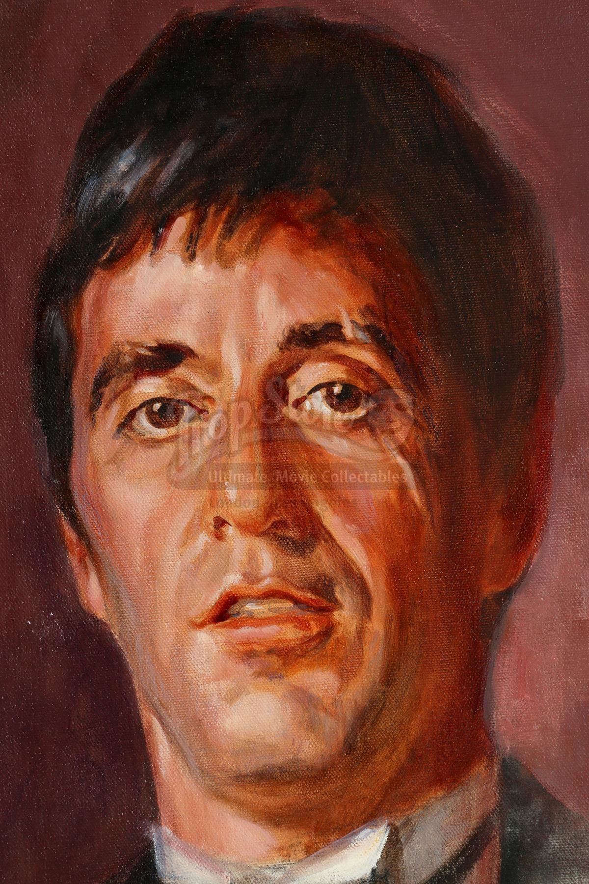 SCARFACE (1983) - Hand-Painted Mansion Portrait of Tony Montana (Al ...
