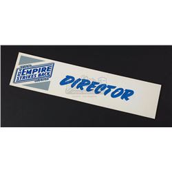 STAR WARS: THE EMPIRE STRIKES BACK (1980) - 'Director' Office Door Sign