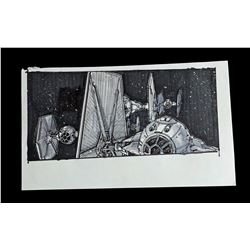 STAR WARS: THE EMPIRE STRIKES BACK (1980) - Hand-Drawn Storyboard - TIE Fighter Armada