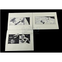 STAR WARS: RETURN OF THE JEDI (1983) - Hand-Drawn Storyboards - Imperial Shuttle Escort