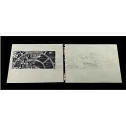 STAR WARS: RETURN OF THE JEDI (1983) - Hand-Drawn Storyboards – SB 76 (1) and SB 81