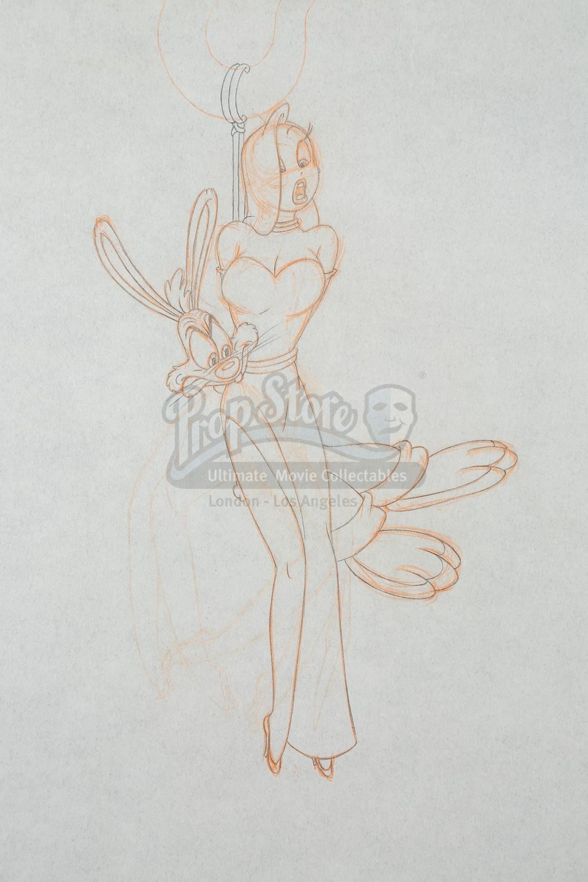 WHO FRAMED ROGER RABBIT (1988) - Hand-Drawn Animation Artwork - Roger ...