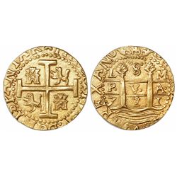 Lima, Peru, cob 8 escudos, 1711M, from the 1715 Fleet.