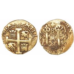Lima, Peru, cob 8 escudos, 1734N.