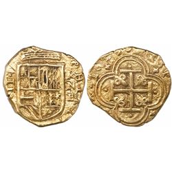 Cartagena, Colombia, cob 2 escudos, 1627, assayer E below mintmark RN to right, rare, ex-Caballero,