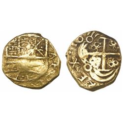 Bogota, Colombia, cob 2 escudos, Charles II, no assayer (Arce).