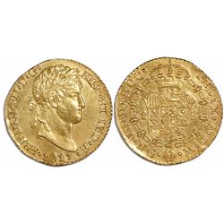 Guatemala, bust 1 escudo, Ferdinand VII, 1817M, ex-Richard Stuart.