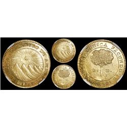 Guatemala, Central American Republic, 2 escudos, 1847A, encapsulated NGC MS 63, ex-Richard Stuart (d