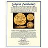 Image 3 : Large gold disk, 1434 grams, fineness 0.926, marked "XXXXV" and monogram of V over upside-down V, fr