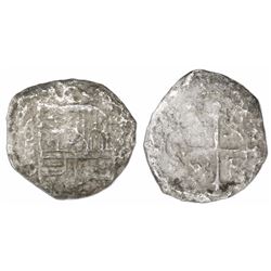 Mexico City, Mexico, cob 4 reales, Philip III, assayer D, Grade-3 quality (10 points), with hand-sig