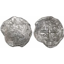 Potosi, Bolivia, cob 8 reales, 1617(M), Grade-1 quality but Grade 2 on the certificate.