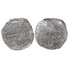Image 1 : Potosi, Bolivia, cob 8 reales, Philip III, assayer T, upper half of shield transposed, Grade 1, with