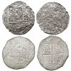 Image 1 : Lot of two Potosi, Bolivia, cob 8 reales, Philip III, assayers not visible, both Grade-3 quality but