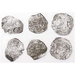 Lot of three Potosi, Bolivia, cob 4 reales, Philip III, assayers not visible, Grades 3 (two) and 4 (