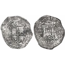 Potosi, Bolivia, cob 8 reales, 1652E transitional Type VII/A, ex-Mastalir.