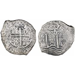 Potosi, Bolivia, cob 8 reales, 1665E.