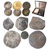 Image 1 : Original promotional set in leather case consisting of one Dutch (Utrecht) gold ducat 1724, three Me