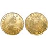 Image 1 : Santiago, Chile, gold bust 8 escudos, Ferdinand VI, 1751J, encapsulated NGC MS 63 / La Luz.