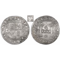 Mexico City, Mexico, 4 reales, Charles-Joanna, "Early Series," assayer G at bottom between pillars, 