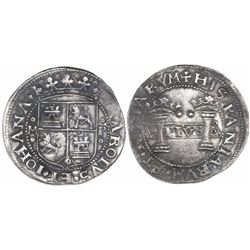 Mexico City, Mexico, 2 reales, Charles-Joanna, "Early Series," assayer P to right, mintmark M to lef
