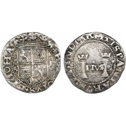 Mexico City, Mexico, 1 real, Charles-Joanna, "Early Series," assayer P to right, mintmark M to left