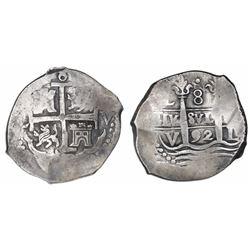 Lima, Peru, cob 8 reales, 1692V.