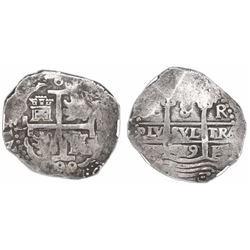 Lima, Peru, cob 8 reales, 1699R, encapsulated NGC VF 25.
