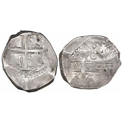 Lima, Peru, cob 8 reales, 1700H.