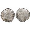 Image 1 : Potosi, Bolivia, cob 8 reales, 16(18)T, variety with PxT and denomination as o-8, ex-Panama hoard.