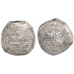 Potosi, Bolivia, cob 8 reales, (16)44TR, rare.