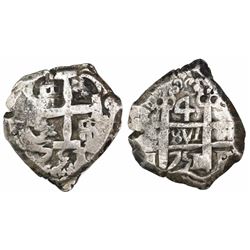 Potosi, Bolivia, cob 4 reales, 1751q.